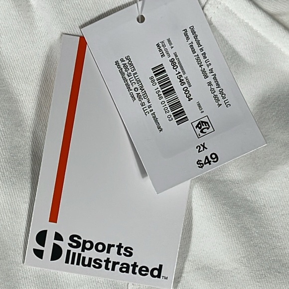 Sports Illustrated womens white pull-on drawstring elastic 5" shorts- size 2X - Picture 5 of 11